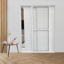 Ver imagem 1 de Kit com 2 Portas Balcão de Alumínio 3 Folhas Móveis 210 X 120cm com Fechadura Linha 25