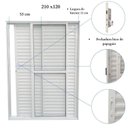 Ver imagem 6 de Kit com 3 Portas Balcão de Alumínio 3 Folhas Móveis 210 x 120cm com Fechadura Linha 25 Branco Esquad