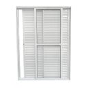 Ver imagem 2 de Kit com 3 Portas Balcão de Alumínio 3 Folhas Móveis 210 x 120cm com Fechadura Linha 25 Branco Esquad