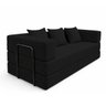 Sofa Cama 2 Lugares Virginia 185cm Boucle Sofa na Caixa Preto - 1