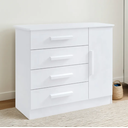 Ver imagem 1 de Cômoda Firenze 4 Gavetas com Sapateira Branco - D Doro