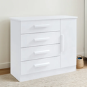 Ver imagem 1 de Cômoda Firenze 4 Gavetas com Sapateira Branco - D Doro