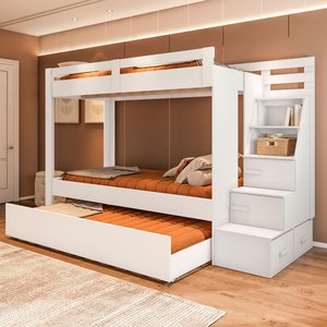 Beliche Adulto com Cama Auxiliar 2 Portas e 4 Nichos Moon Yescasa