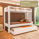 Ver mais imagens de Beliche Adulto com Cama Auxiliar 2 Portas e 4 Nichos Moon Yescasa