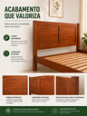 Ver imagem 2 de Cama Casal Madeira Reforçada Marrom Alto Padrão Repleta