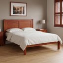 Ver imagem 3 de Cama Casal Madeira Reforçada Marrom Alto Padrão Repleta
