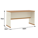 Ver imagem 5 de Mesa de Escritório para Computador Home Office 136 cm Berlin - Off White/Naturale