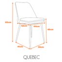 Ver imagem 6 de Kit 4 Cadeiras Quebec Barbara Fratini Revestido em Poliuretano (pu) Caramelo Base em Aço Preto