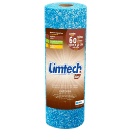 Pano Multiuso Limtech - 33cm X 30m - 60 Folhas - 45g/m² - Azul - 1