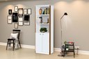 Ver imagem 4 de Conjunto 3 Armários Organizador Office Escritório Branco com Nature - Rede Móveis