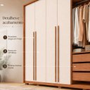 Ver mais imagens de Guarda-Roupa Casal 6 Portas 6 Gavetas Suburban Gold Espresso Móveis 100% MDF Marrom/Freijo/Off White