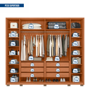 Ver imagem 6 de Guarda-Roupa Casal 6 Portas 6 Gavetas Suburban Gold Espresso Móveis 100% MDF Marrom/Freijo/Off White