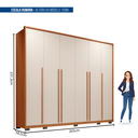 Ver imagem 4 de Guarda-Roupa Casal 6 Portas 6 Gavetas Suburban Gold Espresso Móveis 100% MDF Marrom/Freijo/Off White