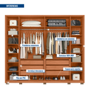 Ver imagem 5 de Guarda-Roupa Casal 6 Portas 6 Gavetas Suburban Gold Espresso Móveis 100% MDF Marrom/Freijo/Off White
