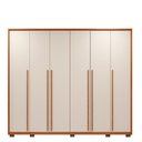 Ver imagem 3 de Guarda-Roupa Casal 6 Portas 6 Gavetas Suburban Gold Espresso Móveis 100% MDF Marrom/Freijo/Off White