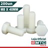 PARAFUSO SEXTAVADO M8 X 40 POLIPROPILENO BRANCO - 200Pçs - 2