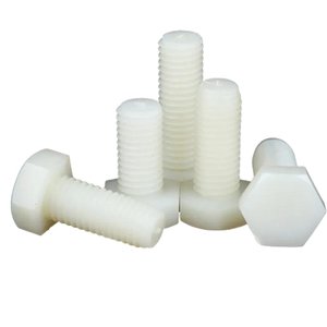 PARAFUSO SEXTAVADO M8 X 40 POLIPROPILENO BRANCO - 200Pçs