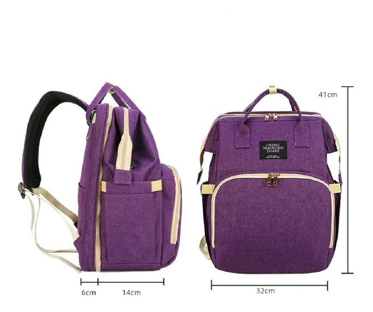 Mochila Bolsa Yepp Maternidade berço Caminha fraldas Neném Bebê - Violeta escuro - 4