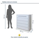 Ver imagem 3 de Cômoda para Quarto 5 Gavetas MDF Unique
