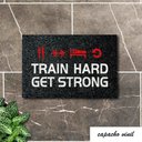 Ver imagem 4 de Tapete Capacho TRAIN HARD 60x40 Treino Academia Musculação