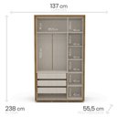 Ver imagem 6 de Quarto Guarda Roupas 3 Portas Cômoda 5 Gavetas