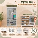 Ver imagem 5 de Quarto de Bebê Completo com Berço Americano 3 em 1 e Colchão Incluso Flor Multimóveis MP4927