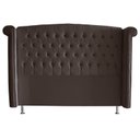 Ver imagem 3 de Kit Cabeceira de Cama Box e Calçadeira Baú Luxo Queen 160 Cm Suede Rosê Eli Móveis