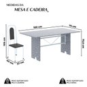 Ver imagem 3 de Conjunto de Sala de Jantar com 4 Cadeiras Lara Branco/Preto