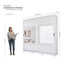 Ver imagem 3 de Guarda Roupa Gramado 2 Portas Correr com 4 Espelhos e Pés - Panan