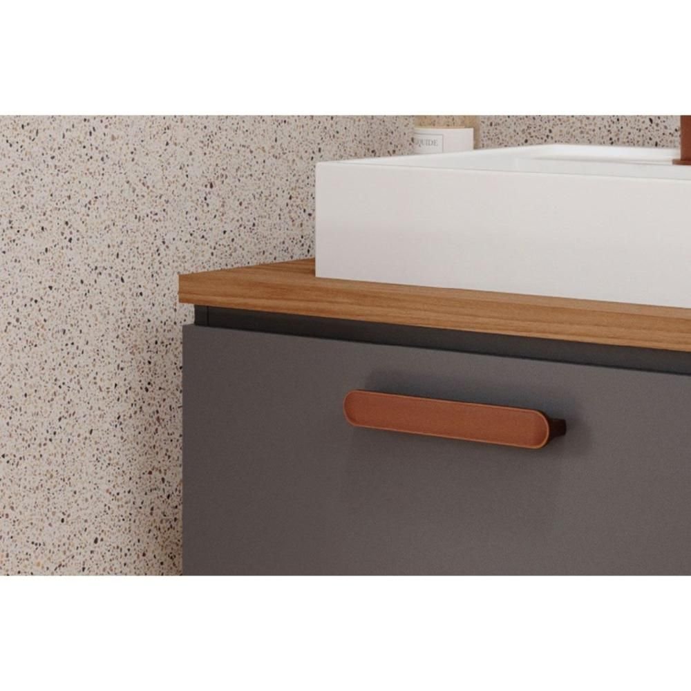 Bancada de Banheiro Balcão Duna 1 Porta C/ Cuba 60cm Pistache/freijo - Mgm - 6