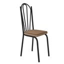 Ver imagem 4 de Conjunto Mesa de Jantar 4 Cadeiras Malva Tampo Vidro 107cm Sf Preto 121 Assento Rattan - Combo Stock