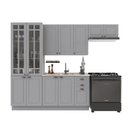 Ver imagem 2 de Armário de Cozinha Modulada Compacta Fidelitá Nara 100% MDF 4 Peças 280cm 12 Portas 2 Gavetas sem