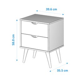 Mesa De Cabeceira Estilo Retrô Pés Palito Madri - Cores Diversas:Canela - 4