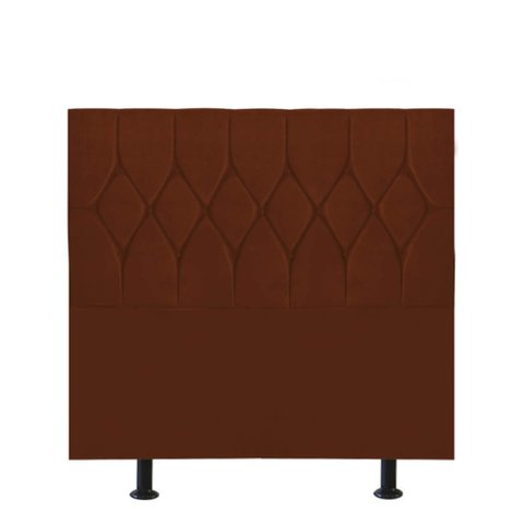 Cabeceira Estofada Istambul Capitonê 100cm Solteiro Box Quarto Suede Terracota Telha - Gat Magazine