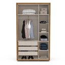 Ver mais imagens de Guarda-roupa Coimbra 3 Portas Cômoda 8 Gavetas