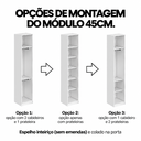 Ver imagem 5 de Guarda Roupa Modular 5 Portas com Mesa e Espelho Altezza Clean Belmax:Branco
