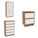 Ver imagem 2 de Guarda-roupa Coimbra 3 Portas Cômoda 5 Gavetas Mesa de Cabeceira 2 Gavetas