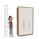 Ver imagem 7 de Guarda-roupa Coimbra 3 Portas Cômoda 5 Gavetas Mesa de Cabeceira 2 Gavetas