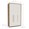 Guarda-roupa Coimbra 3 Portas Cômoda 5 Gavetas Mesa de Cabeceira 2 Gavetas - 6