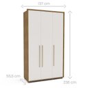 Ver imagem 6 de Guarda-roupa Coimbra 3 Portas Cômoda 5 Gavetas Mesa de Cabeceira 2 Gavetas