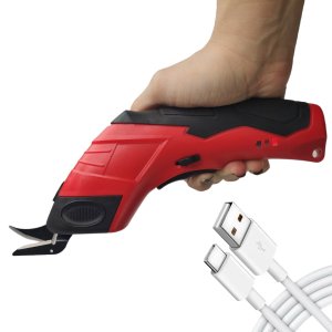 Tesoura Eletrica Sem Fio Corta Tecido Costura Tapete Papel Papelao Lamina Forte Artesanato Diy ideal