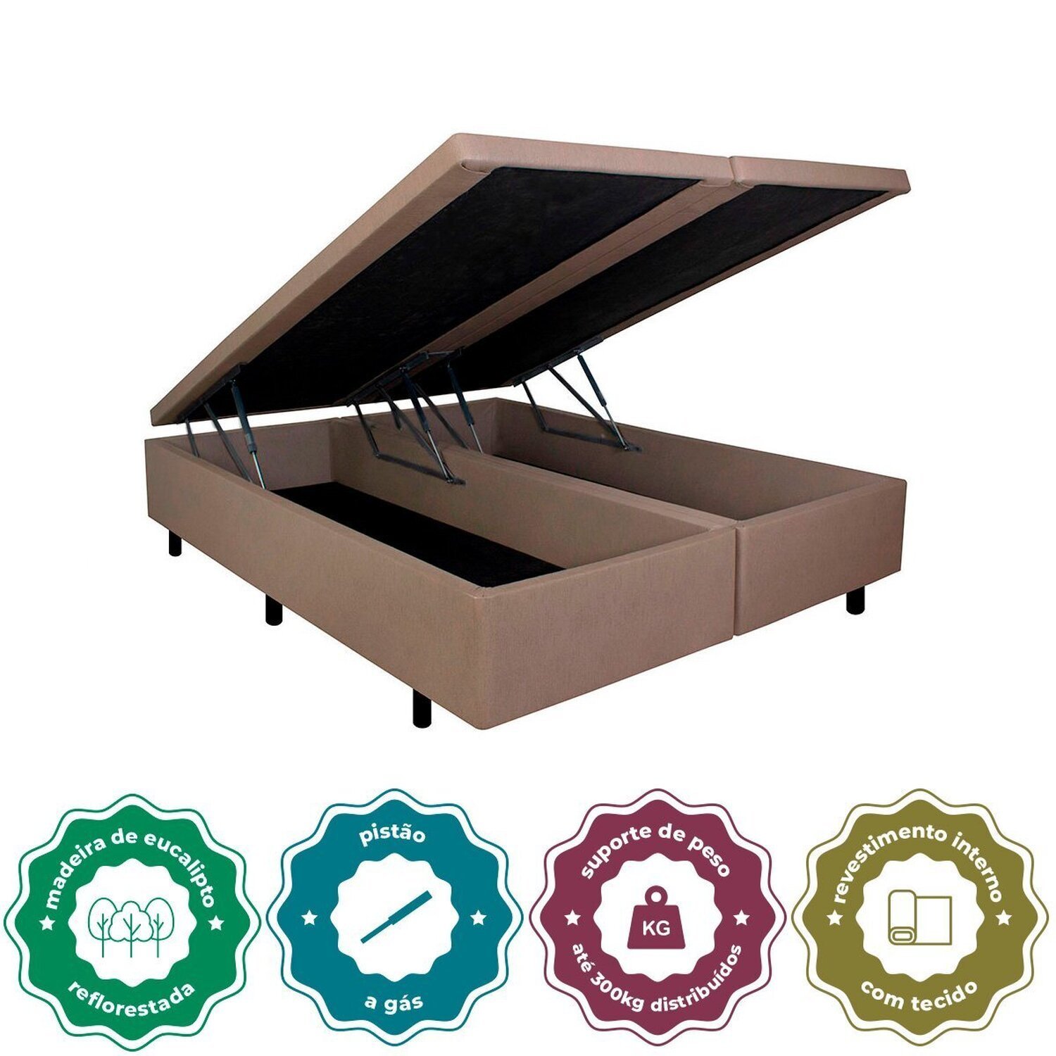 Cama Box Baú King 193cm X 203cm - 6