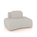 Ver imagem 5 de Sofá 4 Lugares Orgânico com Chaise e 3 Módulos Berlim bouclê Cinza Claro/off White K01 - D’Rossi