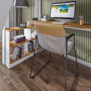 Ver mais imagens de Cama Alta Beliche Office Adulto Multifuncional com 6 Gavetas Micenas Yescasa