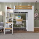 Ver imagem 4 de Cama Alta Beliche Office Adulto Multifuncional com 6 Gavetas Micenas Yescasa