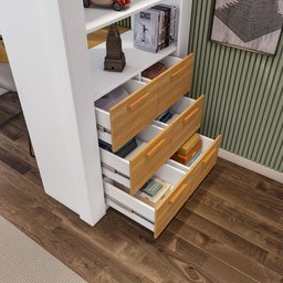 Cama Office Adulto Multifuncional com 6 Gavetas e Escrivaninha Micenas Yescasa - 8