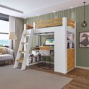 Ver imagem 1 de Cama Alta Beliche Office Adulto Multifuncional com 6 Gavetas Micenas Yescasa