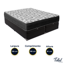 Ver imagem 3 de Cama Box Baú Bipartido Queen Preto e Colchão Iso 100 D33 Ortobom