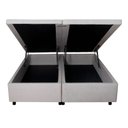 Ver imagem 4 de Base Box Baú Casal Bipartido 138x188x42cm Courino com Pistão a Gás