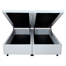 Base Box Baú Casal Bipartido 138x188x42cm Courino com Pistão a Gás - 6